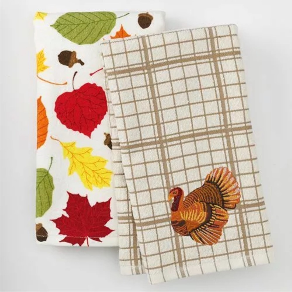 Thanksgiving 🦃🍁🦃 Kitchen Towels Set NWT